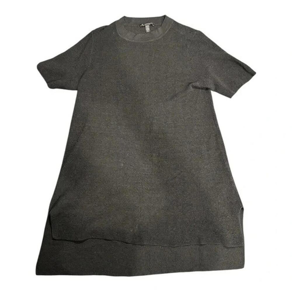 Eileen Fisher Organic Linen Black Simple Top Size Small Breathable